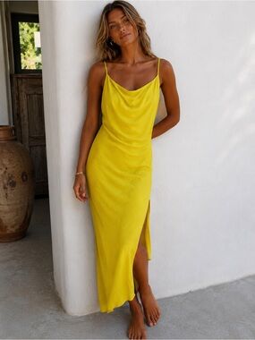 Slip Dress in Yellow